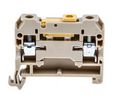 SAK Series Beige, Yellow DIN Rail Terminal Block, 4mm², 1-Level, Screw Termination