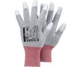 Tegera TEGERA Grey Carbon, Nylon ESD Protection Work Gloves, Size 7, Polyurethane Coating, 12 ST