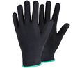 B-595 Black Cotton Work Gloves, Size 8, Polyvinyl Chloride Coating, Pack of 12 pairs