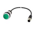 Eaton Series C22 Series Illuminated Illuminated Push Button Switch, Momentary, Threaded, 22.5mm Cutout, 1NO, Green LED,