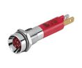 17-05 Series Red Panel Mount Indicator, 24, 8 Mounting Hole Size, Plug-In Termination, IP40, IP65