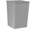 Rubbermaid Commercial Products Universal 35gal Grey Flip Resin Waste Bin, Grey