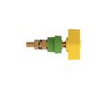12.4 mm Yellow, Green Terminal Post, 1 kV, M8 x 0.75 Thread10A
