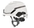 MSA Safety V-Gard H1 White Safety Helmet with Chin Strap, Adjustable
