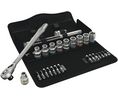 Wera 28-Piece Metric 1/2 in Standard Socket/Bit Set with Ratchet, 6 point; Hex Bit; Phillips Bit; Torx Bit