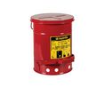 Justrite Oily Waste Cans 900 Justrite flammable waste can 52L Red Flip Steel Flammable Waste Can