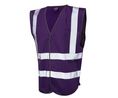 Leo Workwear Purple Hi-Vis Hi Vis Vest, L