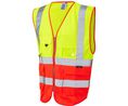 Leo Workwear Orange, Yellow Hi-Vis Hi Vis Vest, L