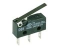 Micro Switch, DB, 100mA, 1CO, 1.5N, Flat Lever