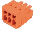Inkopplingsbar kopplingsplint, Rak, 10A, 300V, Stiftavstånd - 3.81mm, Poler - 3, Paket med 200 delar