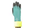 Ansell AlphaTec Green Nitrile Chemical Resistant Work Gloves, Size 9, Nitrile Coating