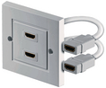 Video Connector, In-Wall Mounting, HDMI, Socket, Contacts - 2