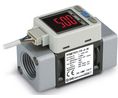 Flow Sensor Air / Nitrogen 1000L/min 8bar 1% 24V G1/2" Cable with Plug, 2 m IP40