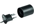 FIX Adapter FR - CH 1x FR Type E (CEE 7/5) Socket - CH Type J (T12) Plug 250V Black