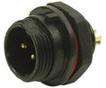 Einbaubuchse (male), Stecker, 2 Contacts, Lötanschluss