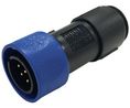 Circular Connector, Plug, 6 Contacts, 8A, 600VAC/VDC, IP66 / IP68 / IP69K