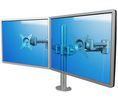 VESA Arm, Clamp / Grommet, 15kg, 37" (93.9 cm), Supported Displays - 2, Silver