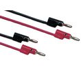 Patch Cord Set, Banana Plug, 4 mm, Stackable / Banana Plug, 4 mm, Stackable, 610mm, Black, Red