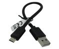 Cable, USB Micro-B Plug - USB-A Plug, 200mm, USB 2.0, Black