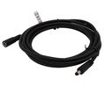 DC-Anschlusskabel, 2.5x5.5x9.5mm Stecker - 2.5x5.5x9.5mm Buchse, Gerade, 10m, Schwarz