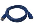 Câble, Fiche USB A - Prise USB A, 3m, USB 3.0, Bleu