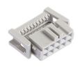 10-Way IDC Connector Socket for Cable Mount, 2-Row