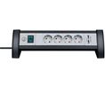 Skrivbordsgrenuttag Premium Office-Line 4x DE typ F (CEE 7/3)-uttag / USB-A-uttag - DE typ F (CEE 7/4)-kontakt Ljusgrå 1.8m