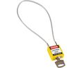Compact Cable Padlock, Keyed Different, Yellow