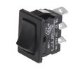 Rocker Switch, 10 A, 1CO, 250V, ON-(ON), Black