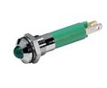 LED Indicator, Green, 1.3cd, 24V, 8mm, IP67