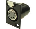 XLR-Steckverbinder , Buchse, Gerade, Panelmontage, Pole - 5