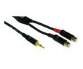 Audiokabel, Stereo, Klinkenstecker 3.5 mm - 2x Cinch-Buchse, 150mm