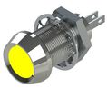 LED Indicator 24V DC Fixed Yellow Soldering Lugs