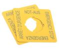 Eaton Label for Use with RMQ Titan Series, Arrêt d'urgence - Emergency Stop - Emergenza - Not-Aus, Paket med 2 delar
