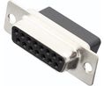 D-Sub Connector, Socket, DA-15, Crimp Terminal, Pack of 5 pieces