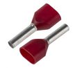 Twin Cable Bootlace Ferrule 1mm² Red Pack of 100 pieces