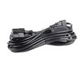 Straight IEC C13 x 3 Socket to Straight IEC C14 Plug Power Cord, 3m, Kabellengte 3m