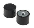 FIBET Cylindrical M6 Anti Vibration Mount, Female Buffer Foot with 39.9kg Compression Load