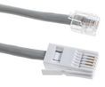 Female RJ11 to Male BT Telephone Extension Cable, Grey Sheath, 5m