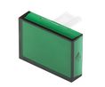 Green Rectangular Push Button Lens for Use with SD16 Series