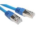 30m Cat6, Blue RJ45 to Male RJ45 Male, F/UTP Shielded, Terminated LSZH Sheath