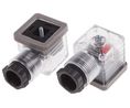 2P+E DIN 43650 A, Female Solenoid Valve Connector with Indicator Light, 12 V dc Voltage, Female, 12V, 10A