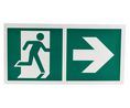 Plastic Emergency Exit Right, With Pictogram Only, Non-Illuminated Emergency Exit Sign