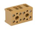 Terminal Strip, Brown, 32A, 400V, Poles - 8, Pack of 10 pieces