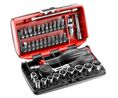 Ratchet Spanner Set, Ergonomisch, 1/4", 38Stück