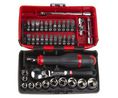 38-Piece Metric 1/4 in Standard Socket/Bit Set with Ratchet, 6 point; Hex Bit; Phillips Bit; Pozidriv Bit;