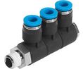 Festo QSLV Series Multi-Connector Fitting, Threaded-to-Tube Connection Style, 153222
