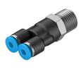 Liitin, Paineilma, Messinki, 43.4mm, R1/4", uroskierre, 10 kappaleen pakkaus