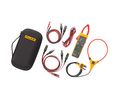 Fluke 393 FC Clamp Meter and MC4 Test Leads Bundle, TRMS AC + DC, 60kOhm, 500Hz, Backlit LCD, 2.5kA