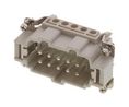 GWconnect Screw Terminal Insert Male 10-Pole 16A with Wire Protection Silver (Ag) Plated Contacts Size 10B 57x27, 10 kappaleen pakkaus